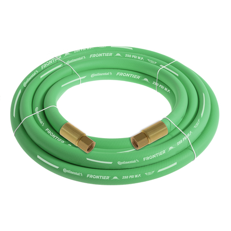 CONTINENTAL 3/4" x 25' Green EPDM Rubber Air Hose, 300 PSI, 3/4" FNPSM x FNPSM HZG07530-25-41